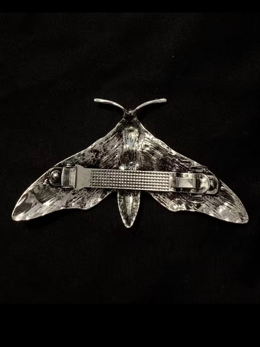 Silver Moth Hair Clip